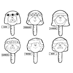 Book of Mormon - Lehi's Family Stick Puppets