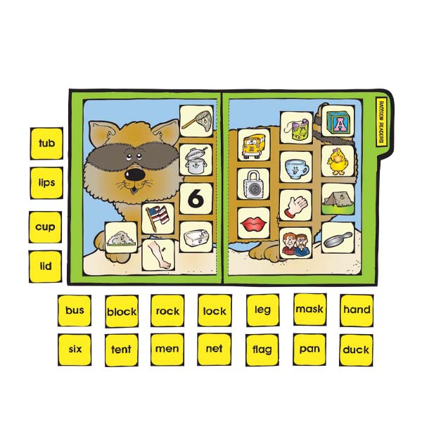 Raccoon Readers - File Folder Game