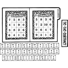 Tic Tac Subtract - File Folder Game