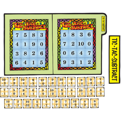 Tic Tac Subtract - File Folder Game