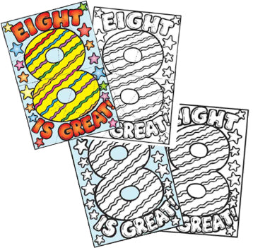 Eight Is Great Activity Set - Sewing Card and Puzzle Presentation