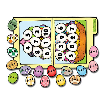 Egg-Xact Match Addition - File Folder Game