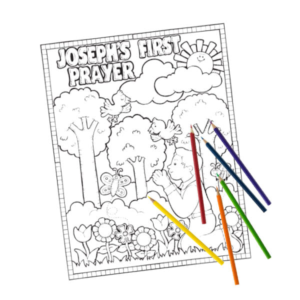 Joseph's First Prayer - General Conference Coloring Poster