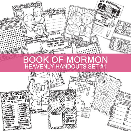 Heavenly Handouts Book of Mormon Activity Pages Set #1