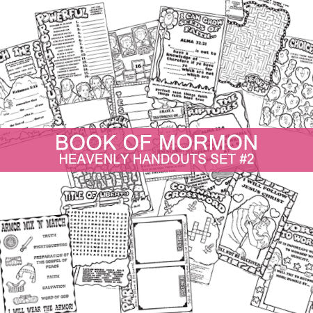 Heavenly Handouts Book of Mormon Activity Pages Set #2