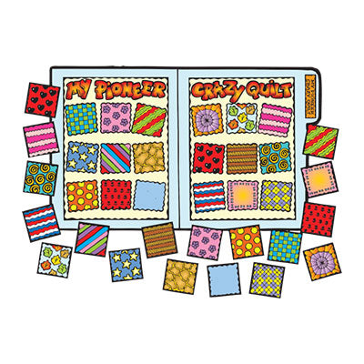 My Pioneer Crazy Quilt - File Folder Game